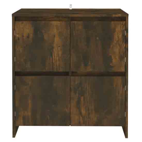 Axton Wooden Storage Cabinet With 4 Doors In Smoked Oak