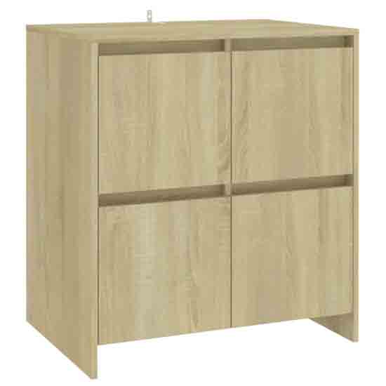 Axton Wooden Storage Cabinet With 4 Doors In Sonoma Oak