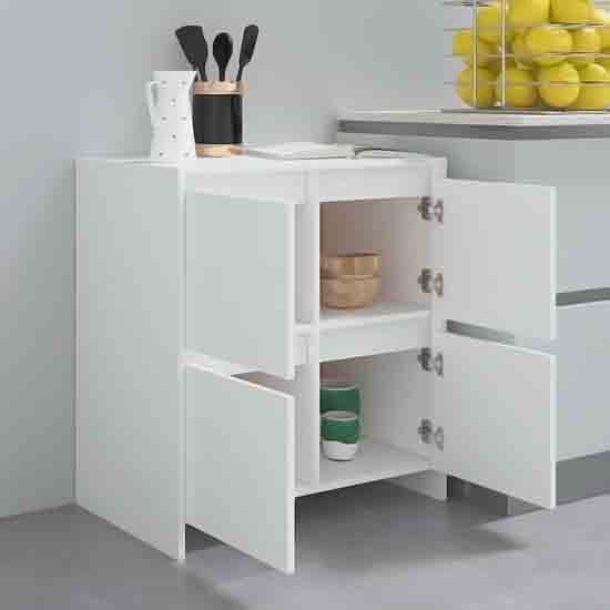 Axton Wooden Storage Cabinet With 4 Doors In White