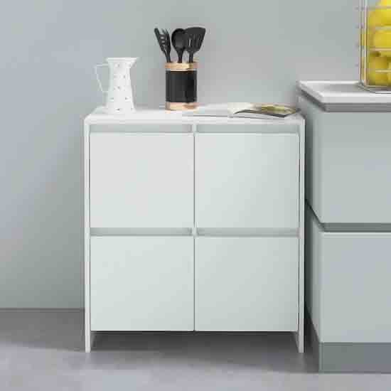 Axton Wooden Storage Cabinet With 4 Doors In White