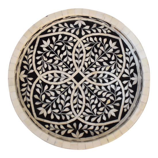 Axton Wooden Tray End Table In Walnut And Resin Inlay Pattern_5