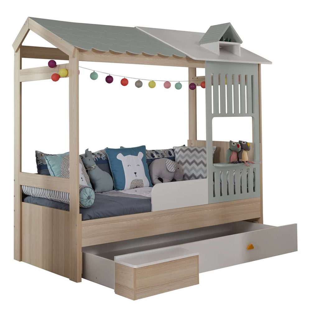 Ayder Wooden Children Bed in Green