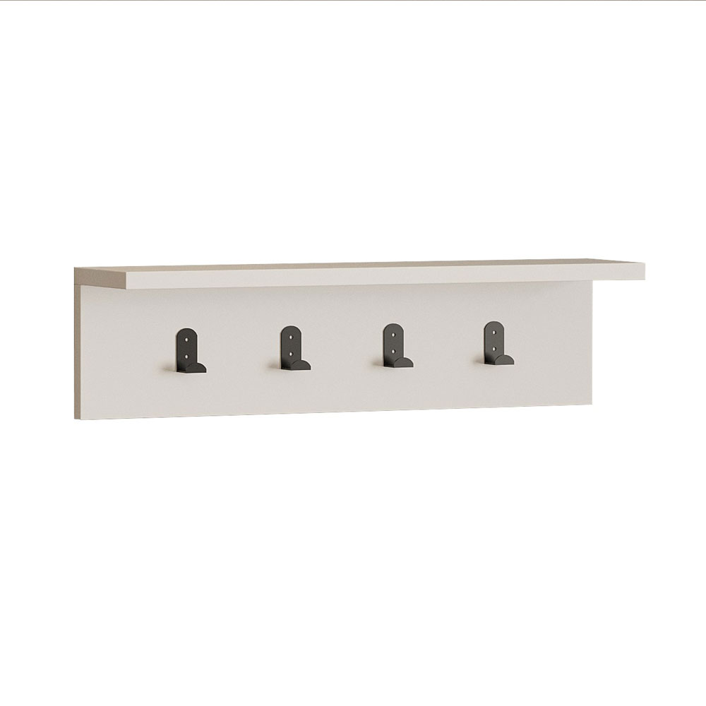 Ayla Wooden Coat Rack in White