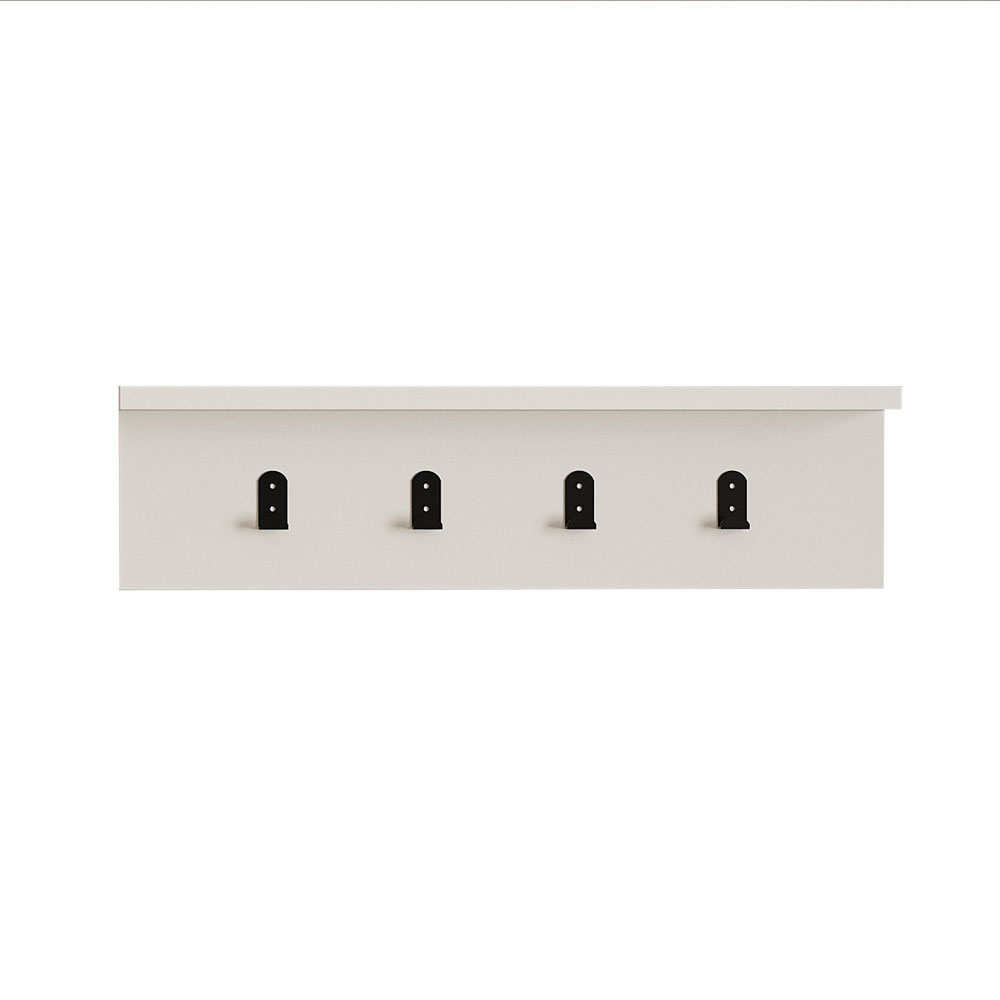 Ayla Wooden Coat Rack in White
