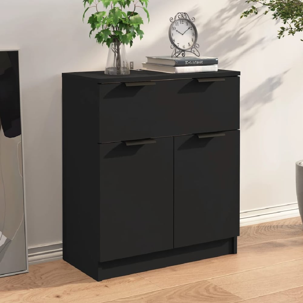 Read more about Aylesbury wooden sideboard with 2 doors 1 drawer in black