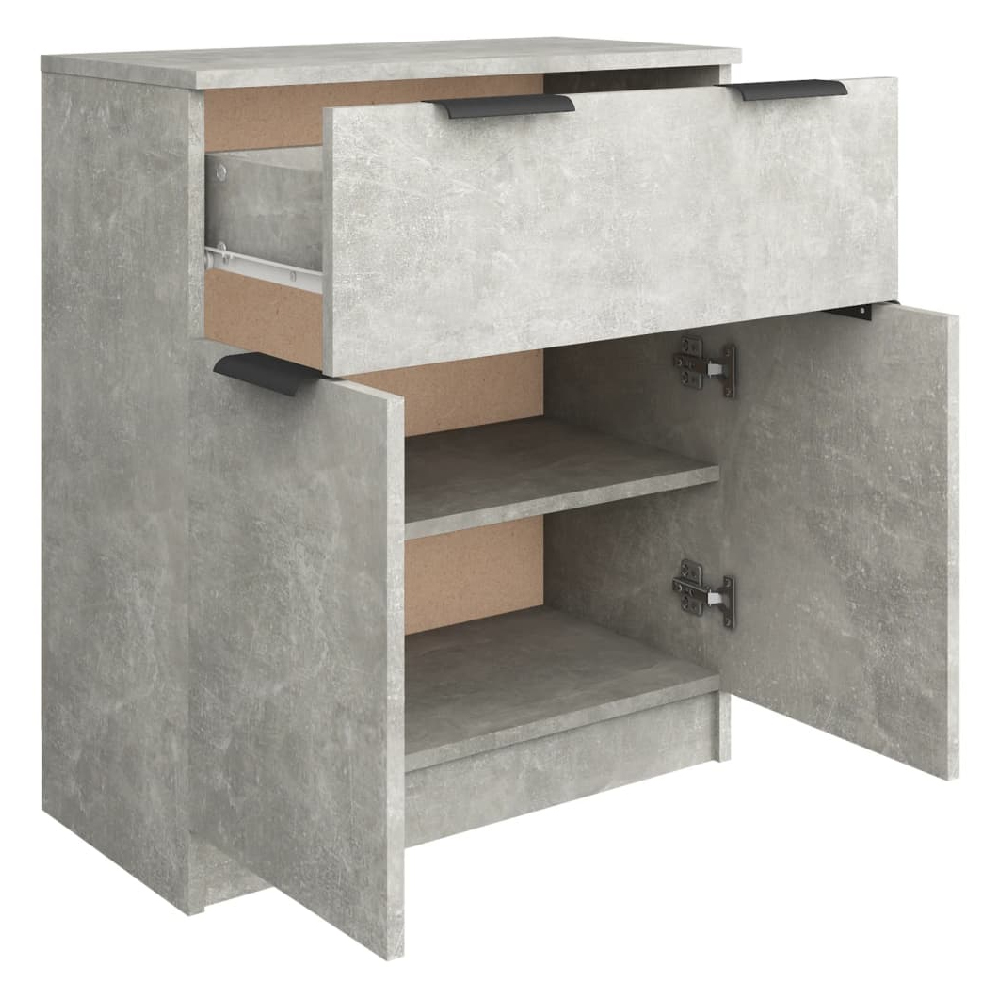 Aylesbury Wooden Sideboard With 2 Doors 1 Drawer In Concrete Grey