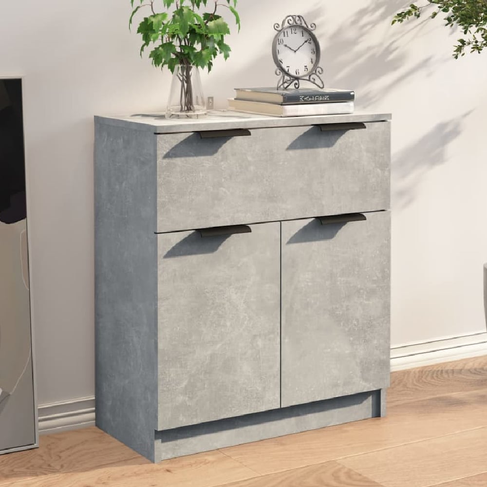 Read more about Aylesbury wooden sideboard with 2 doors 1 drawer in concrete grey