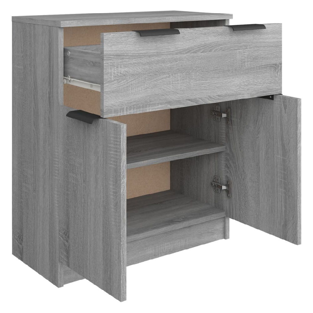 Aylesbury Wooden Sideboard With 2 Doors 1 Drawer In Grey Sonoma