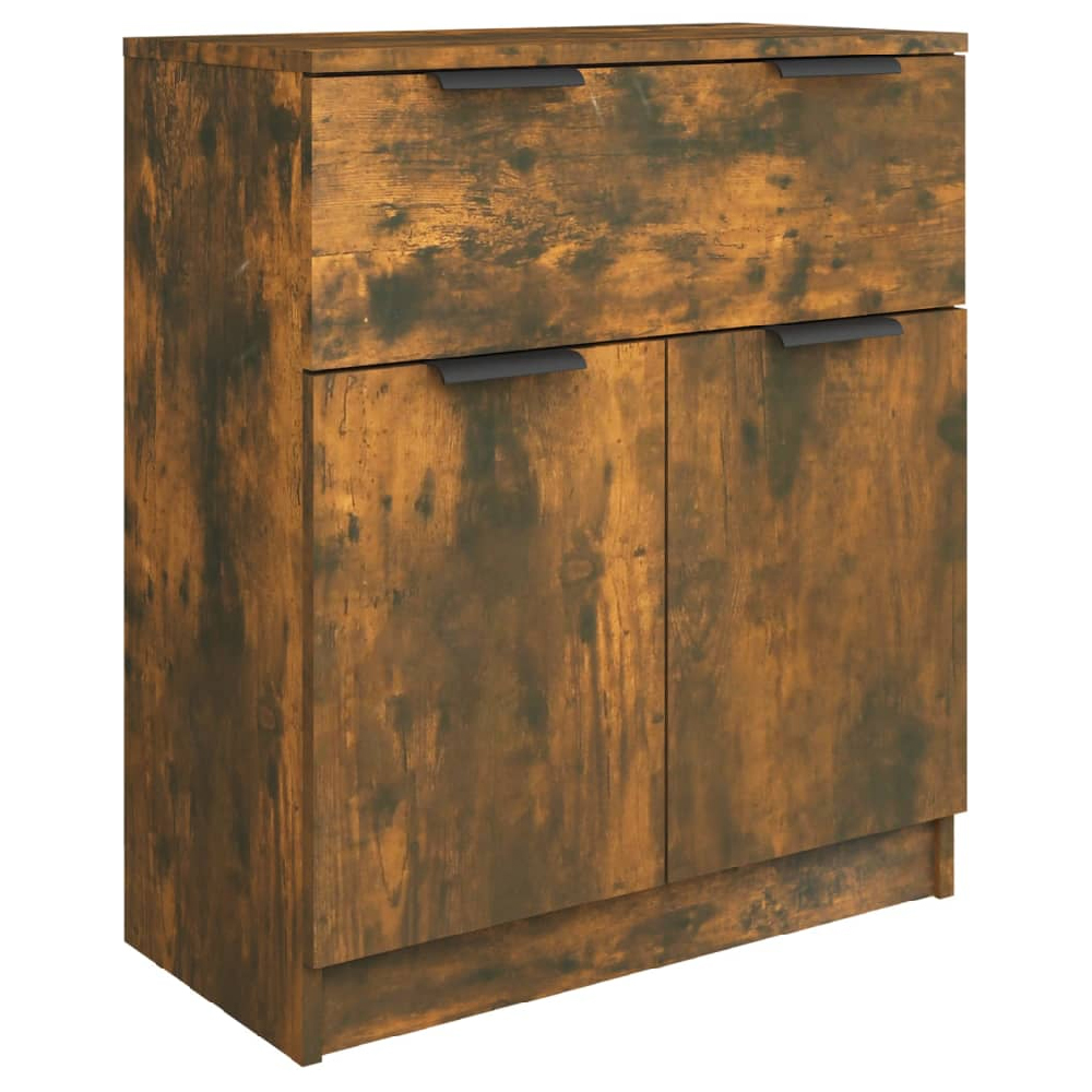 Aylesbury Wooden Sideboard With 2 Doors 1 Drawer In Smoked Oak
