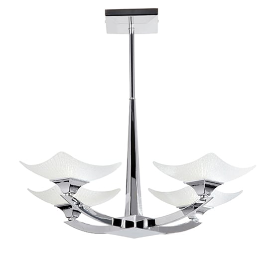 Read more about Ayres 4 lights glass semi flush ceiling light in chrome