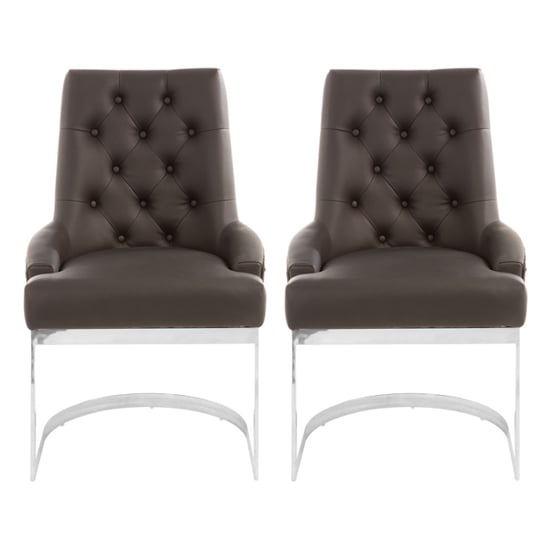 Azaltro Black Faux Leather Dining Chairs In Pair