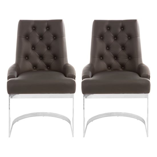 Read more about Azaltro black faux leather dining chairs in pair