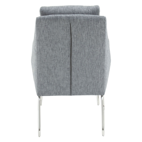 Azaltro Fabric Bedroom Chair With Footstool In Grey