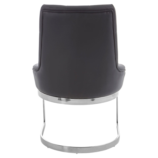Azaltro Upholstered Faux Leather Dining Chair In Black_4