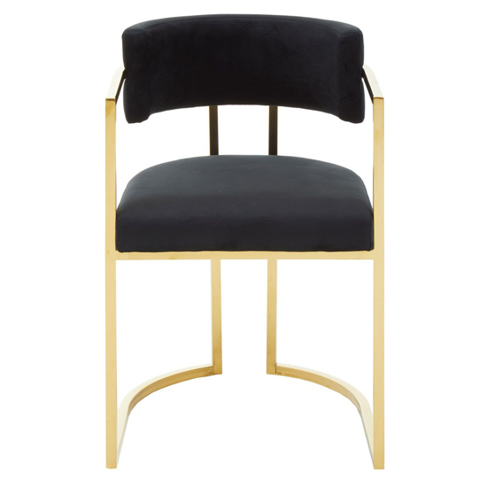 Azaltro Upholstered Velvet Dining Chair In Black_2
