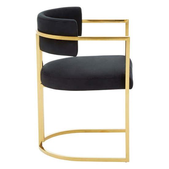 Azaltro Upholstered Velvet Dining Chair In Black_3