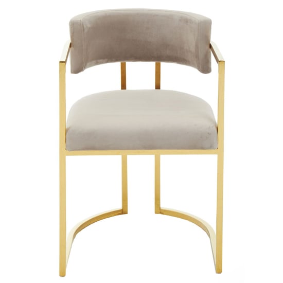 Azaltro Upholstered Velvet Dining Chair In Mink_2