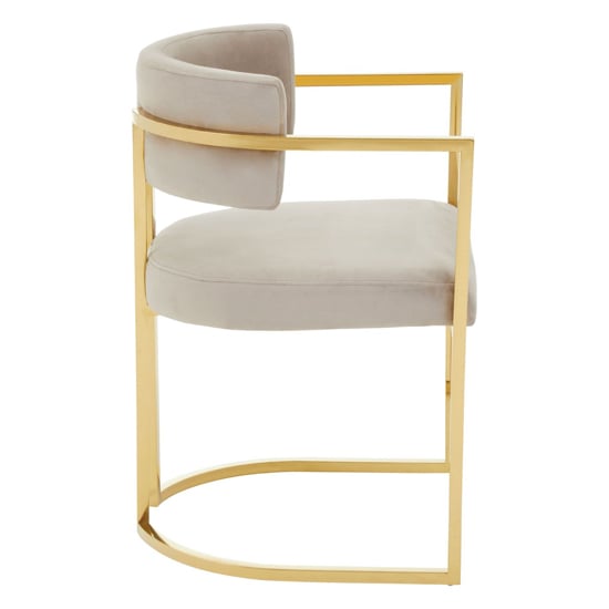 Azaltro Upholstered Velvet Dining Chair In Mink_3