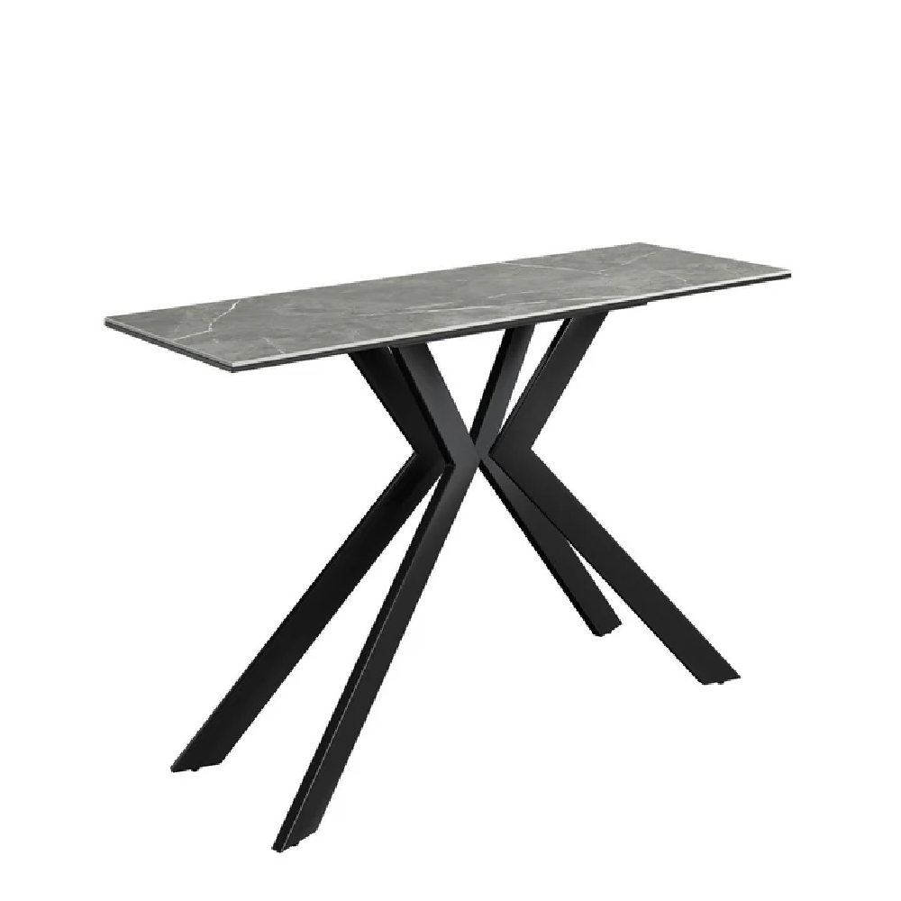 Read more about Azido ceramic rectangular console table in matte grey