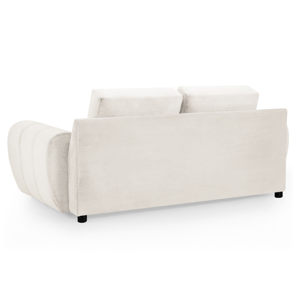 Aztec Plush Velvet 2 Seater Sofa In Cream