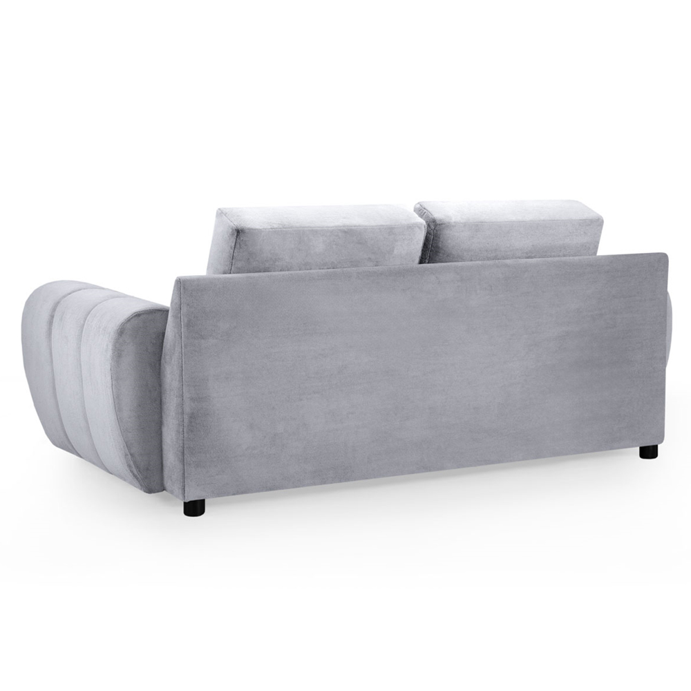 Aztec Plush Velvet 2 Seater Sofa In Grey