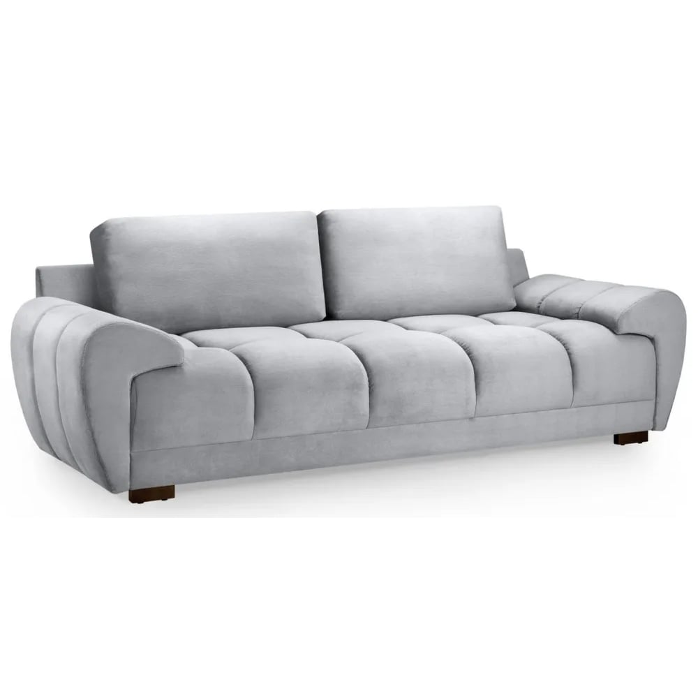 Read more about Aztec plush velvet 3 seater sofa in grey