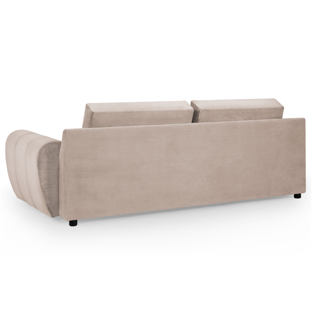 Aztec Plush Velvet 3 Seater Sofa In Mocha