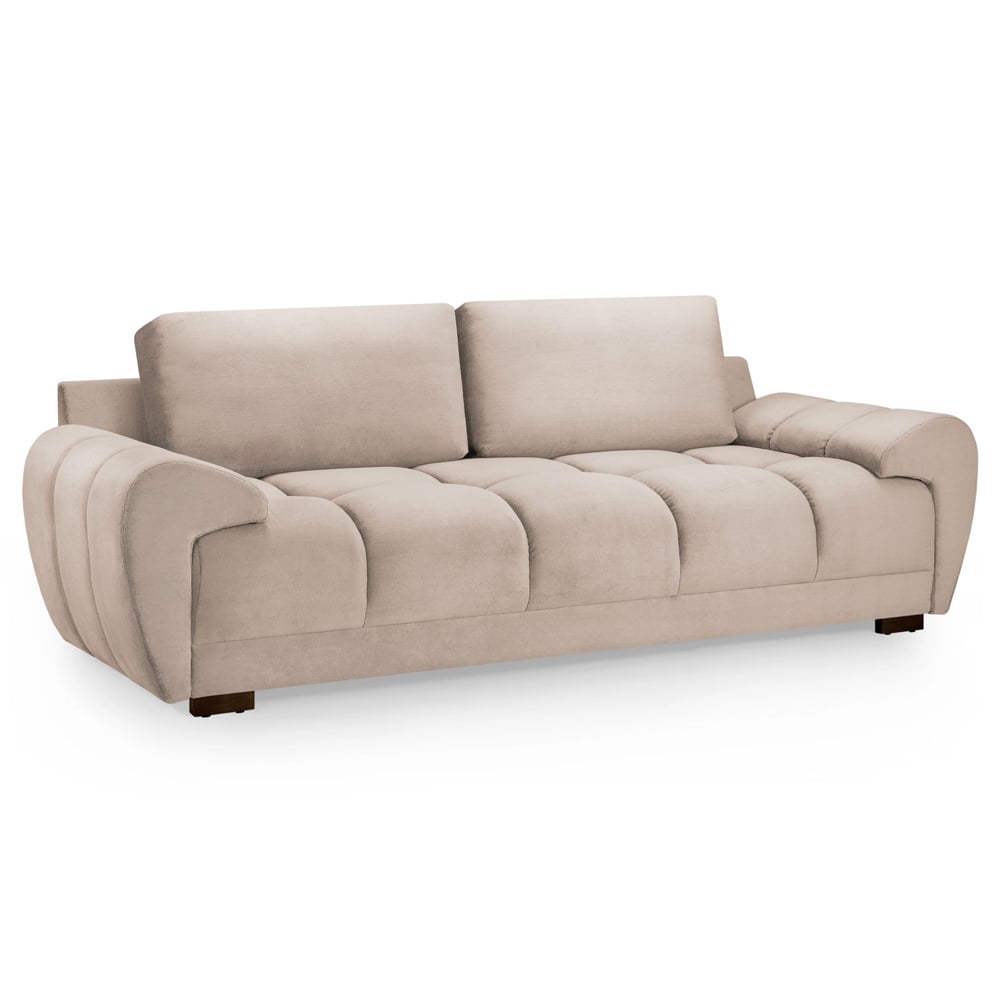 Read more about Aztec plush velvet 3 seater sofa in mocha