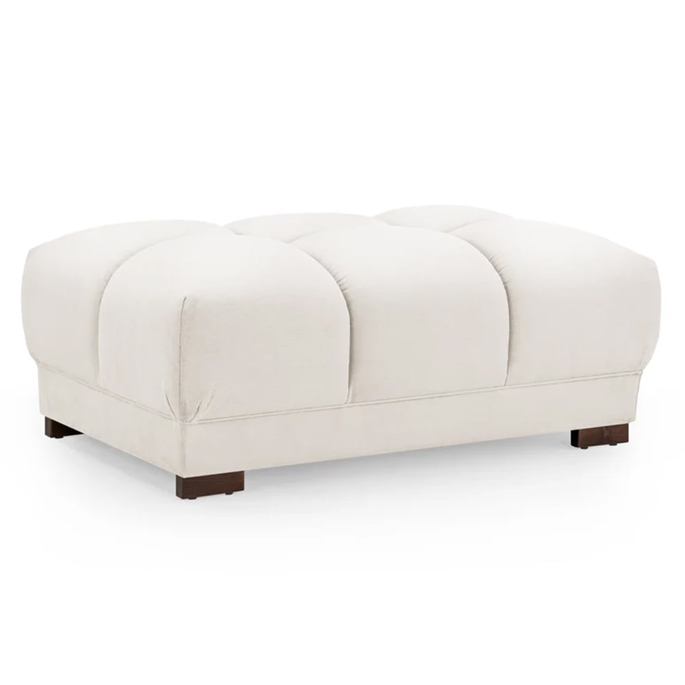 Read more about Aztec plush velvet foot stool in cream