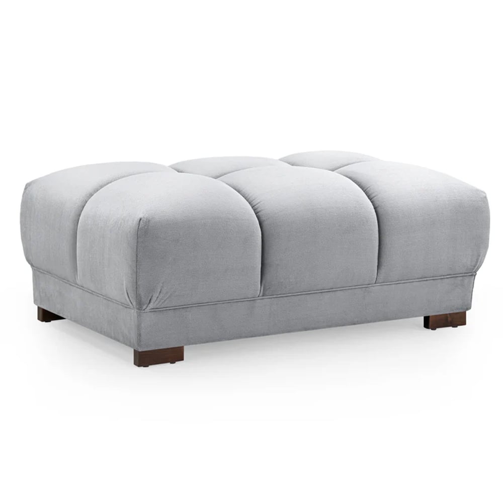 Read more about Aztec plush velvet foot stool in grey