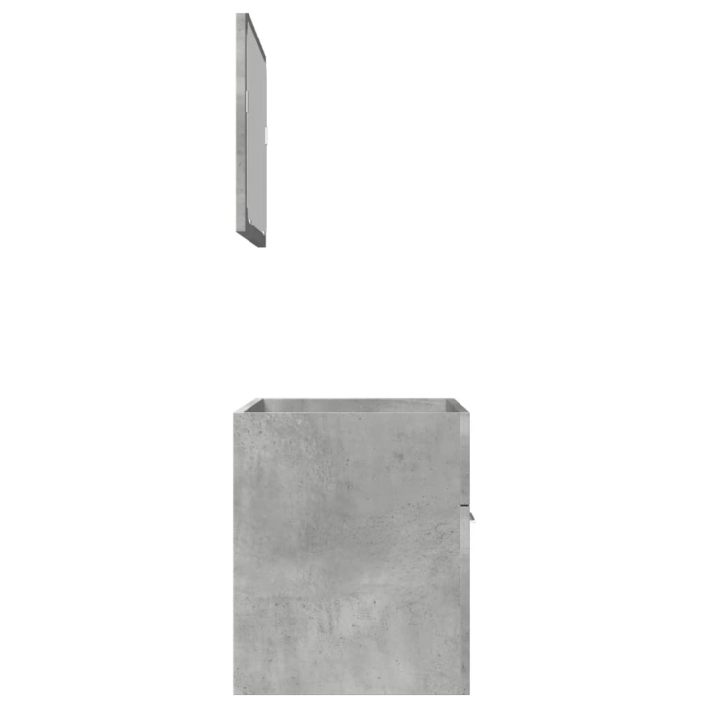 Aztec Wooden 2 Piece Bathroom Furniture Set In Concrete Grey