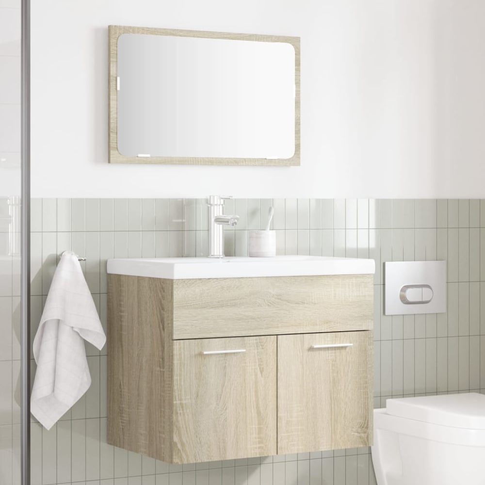 Read more about Aztec wooden 2 piece bathroom furniture set in sonoma oak