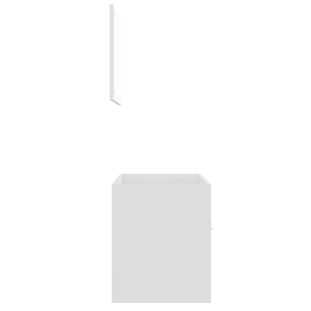 Aztec Wooden 2 Piece Bathroom Furniture Set In White