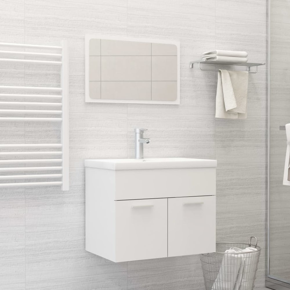 Read more about Aztec wooden 2 piece bathroom furniture set in white