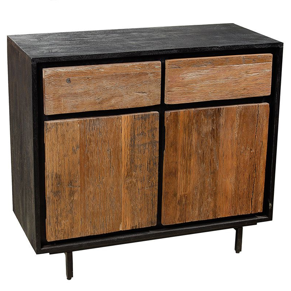 Aztec Wooden Sideboard With 2 Doors Drawers In Natural