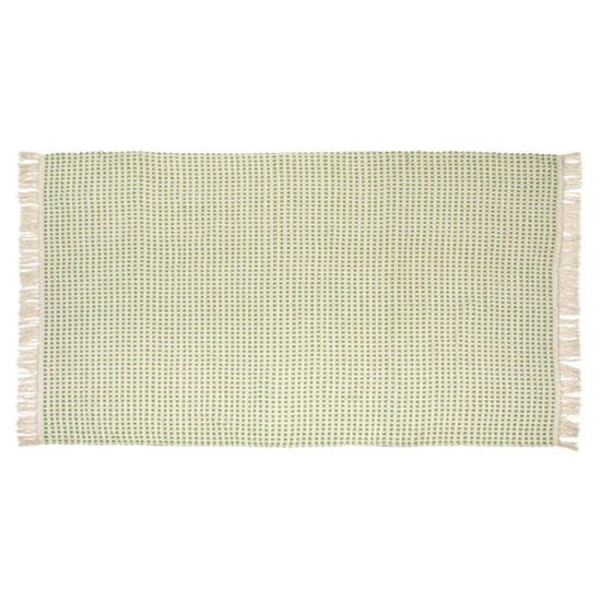 Read more about Azteca coconut large rectangular grove fabric rug in green
