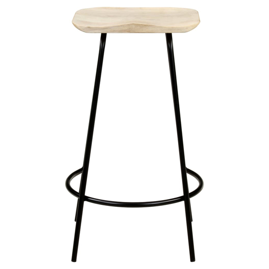 Azul Set Of 4 Wooden Bar Stools With Black Frame In Natural_2