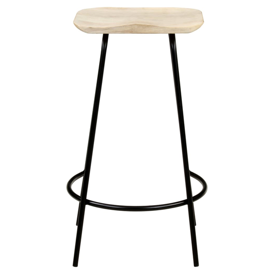 Azul Set Of 4 Wooden Bar Stools With Black Frame In Natural