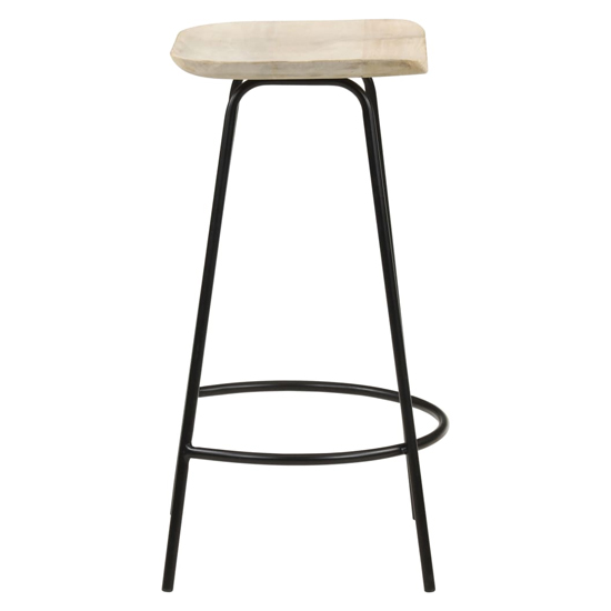 Azul Set Of 4 Wooden Bar Stools With Black Frame In Natural