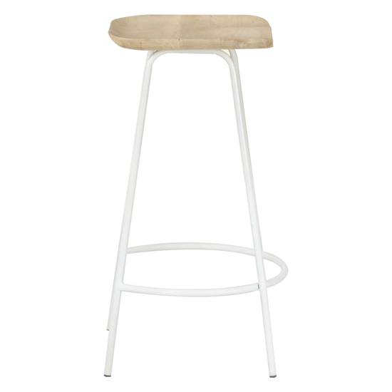 Azul Set Of 4 Wooden Bar Stools With White Frame In Natural_4