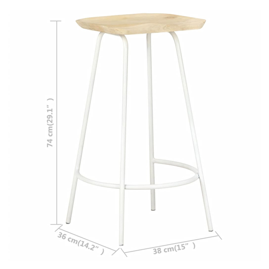 Azul Set Of 4 Wooden Bar Stools With White Frame In Natural_5