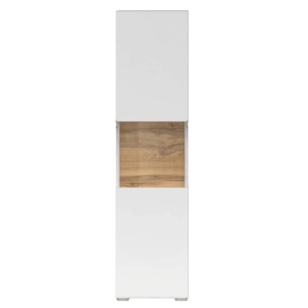 Azusa Wooden Display Cabinet With 1 Door In Matt White