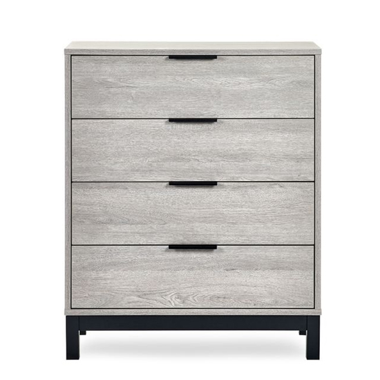 Baara Wooden Chest Of 4 Drawers In Grey Oak