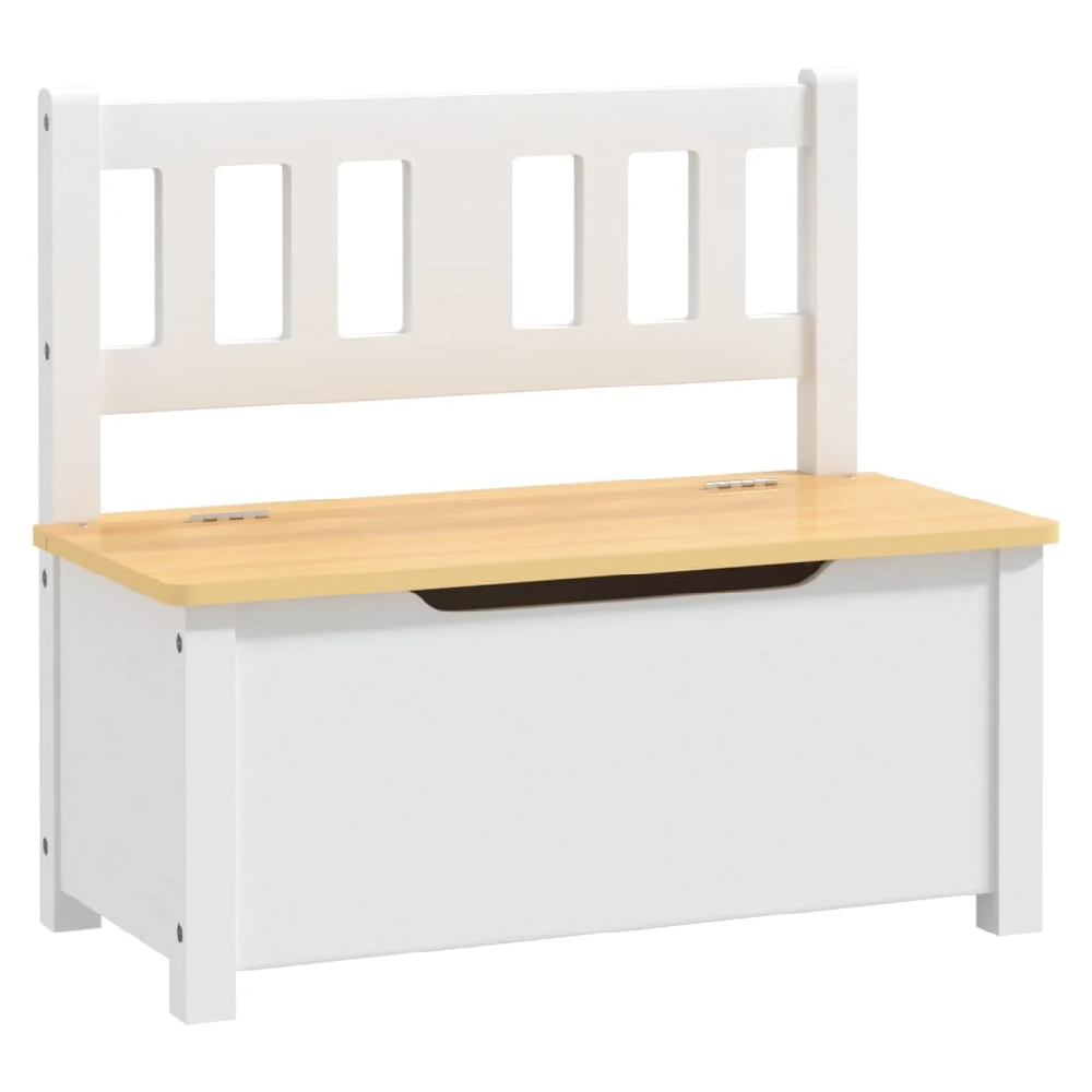 Bagdad Wooden Children Table With 2 Chairs 1 Bench In White Beige