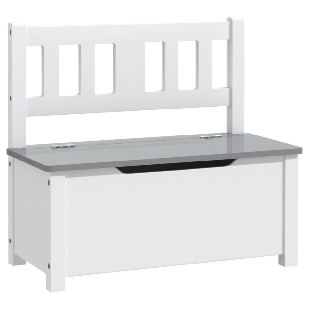 Bagdad Wooden Children Table With 2 Chairs 1 Bench In White Grey