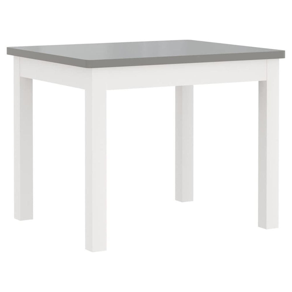 Bagdad Wooden Children Table With 2 Chairs In White And Grey