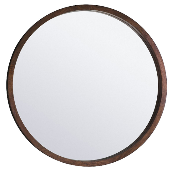 Bahia Wall Bedroom Mirror With Brown Frame_2