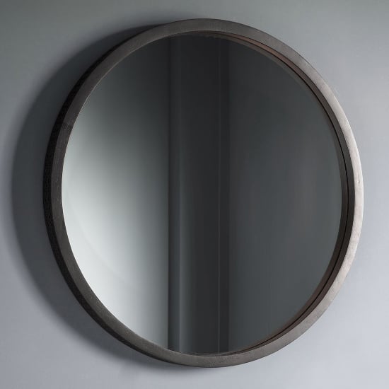 Bahia Wall Bedroom Mirror With Matt Black Charcoal Frame