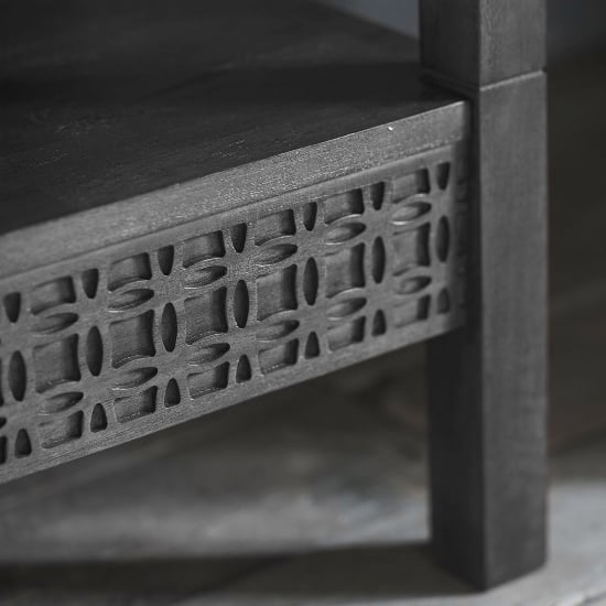 Bahia Wooden Coat Rack In Matt Black Charcoal
