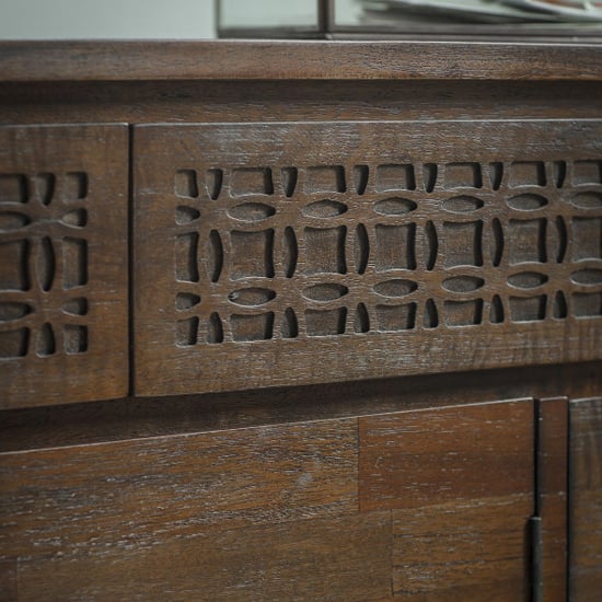 Bahia Wooden Sideboard With 3 Doors In Brown